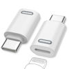 Picture of MoKo Lightning Female to USB C Male Adapter, 2 Pack USB-C to Lightning Adapter for iPhone 15/15 Pro/15 Pro Max/15 Plus, iPad Pro/Air, Support Fast Charging/Data Transfer, Not for Audio/OTG, White PD