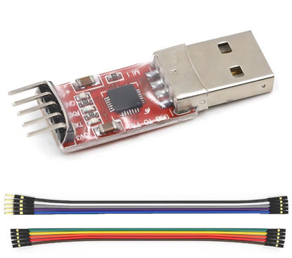 Picture of WWZMDiB CP2102 Module USB 2.0 to TTL 5Pin Serial Adapters with Jumper Wires, Support 3.3V and 5V STC Full Series MCU Programming