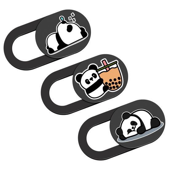 Picture of Webcam Cover, 0.02 inch Panda Laptop Camera Cover, Cute Accessories for Laptop PC iPhone iPad iMac MacBook Pro Air Computer Smartphone Tablet, Camera Cover Slide Protect Your Personal Privacy