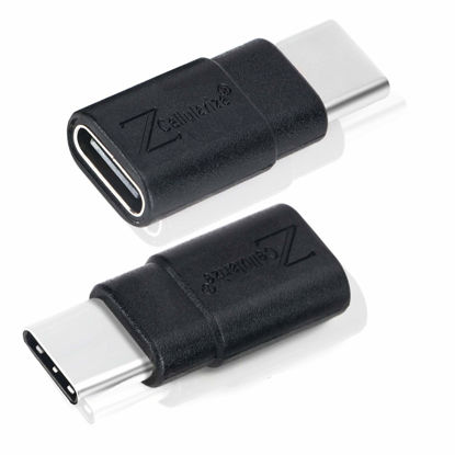 Picture of Cellularize USB C Extender Adapter Straight (2 Pack) 40Gbps 240W Cable Extension Type-C Low Profile Male to Female Thunderbolt QC & Data Transfer for USB-C Devices