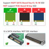 Picture of ELUTENG M.2 NGFF to SATA Adapter Card B Key/B & M Key SSD Converter NGFF M2 to 2.5 Inch SATA III Drivers for NGFF M.2 2280 2260 2242 2230 SSD (Not for M.2 NVME)