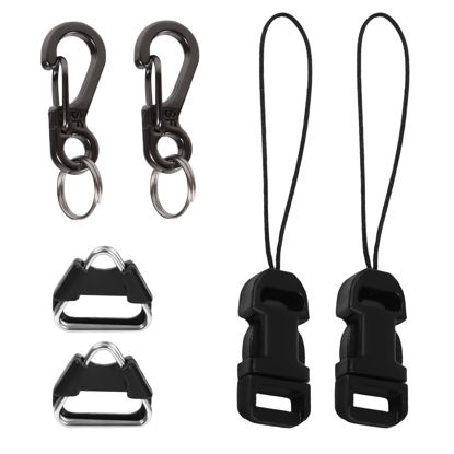 Picture of 6pcs Camera Quick Release Strap, Adjustable Quick Release Buckle for Camera Strap Quick Release Clips Connector Buckles Connect Adapter to Camera Neck Strap (Black)