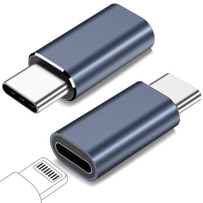 Picture of FQSH for Lightning Female to USB C Male Adapter for iPhone 15 Pro Max Plus,for iPad Air,for Samsung,Support 27W PD Fast Charging&Data Transfer,Type C Charger Connector Cable,Not for Audio/OTG,Blue