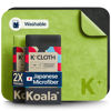 Picture of Koala Lens Cleaning Cloth | Japanese Microfiber | Glasses Cleaning Cloths | Eyeglass Lens Cleaner | Eyeglasses, Camera Lens, VR/AR Headset, and Screen Cleaning | Black & Green (Pack of 2)