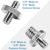 Picture of Homeet 8PCS 1/4 Inch to 3/8 Inch Male Camera Screw Mount Adapter, 1/4 Inch to 1/4 Inch Male Tripod Screw Adapter, and 1/4 Inch Female Thread to 3/8 Inch Male Thread Screw Nut for Camera/Tripod/Monopod