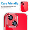 Picture of Hsefo Compatible with iPhone 13 Mini / 13 Camera Lens Protector, Anti-Scratch 9H Tempered Glass Metal Camera Screen Protector Shockproof Cover Film Ring -2 Pcs Red