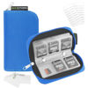 Picture of Eco-Fused Memory Card Case - Fits up to 22x SD, SDHC, Micro SD, Mini SD and 4X CF - Holder with 22 Slots (Blue)