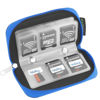 Picture of Eco-Fused Memory Card Case - Fits up to 22x SD, SDHC, Micro SD, Mini SD and 4X CF - Holder with 22 Slots (Blue)