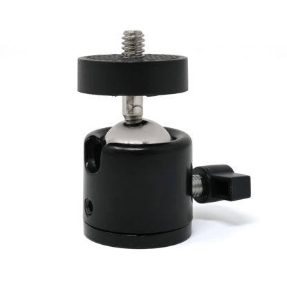 Picture of Honbay 1PCS 1/4 Inch to 3/8 Inch 360° Rotating Swivel Mini Ball Head Ballhead with 1/4" Screw Convert Screw Adapter Screw Tripod Mount Small Ball Head for DSLR Camera Camcorder Light Bracket