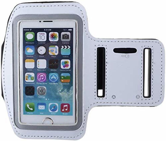 Picture of White Running Armband for iPod Touch 7 - Sports Gym Workout Case Cover Band Compatible with iPod Touch 7