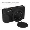 Picture of Canboc Case for Canon PowerShot G7X Mark III Digital Camera, G7X Mark III Soft Silicone Cover with Detachable Lens Cover, Black (Case Only)