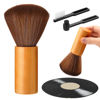 Picture of Ziliny 3 Pcs Vinyl Record Brush Record Cleaning Brush, Anti Static Dust Cleaning Record Brush Record Vinyl Dust Remover Brush for Vinyl Albums(Light Brown, Classic)