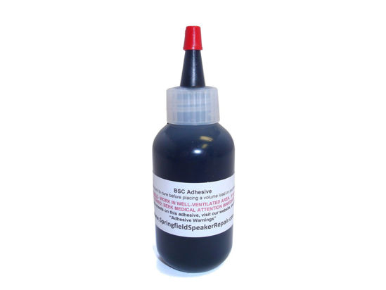 Picture of Pro-Grade Black Rubberized Speaker Repair Adhesive Glue (2 oz) - Dries Black