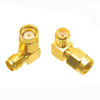 Picture of MWRF 2PCs coaxial Coax Adapter RP-SMA Male to SMA Female Right Angle; Ruggedized for FPV