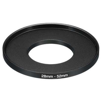 Picture of PATIKIL 28mm-52mm Metal Step Up Ring, Camera Lens Filter Adapter Ring Aluminum Filter Adapter Ring for Camera Lenses Hood, Black