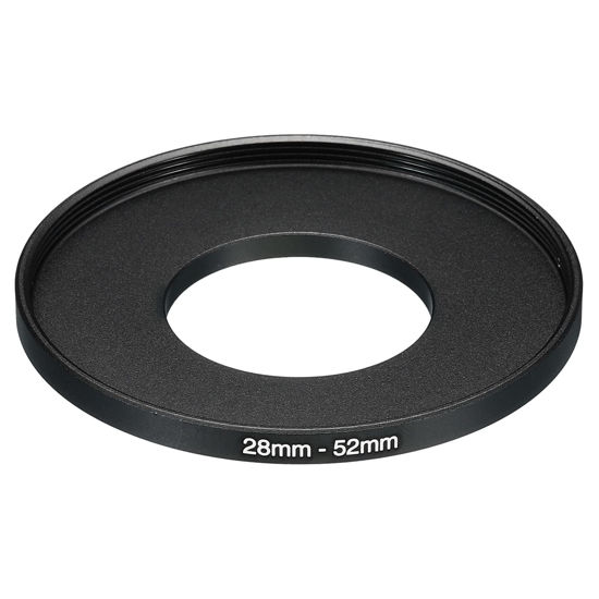 Picture of PATIKIL 28mm-52mm Metal Step Up Ring, Camera Lens Filter Adapter Ring Aluminum Filter Adapter Ring for Camera Lenses Hood, Black