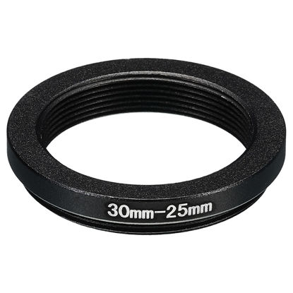 Picture of PATIKIL 30mm-25mm Metal Step Down Ring, Camera Lens Filter Adapter Ring Aluminum Filter Adapter Ring for Camera Lenses Hood, Black