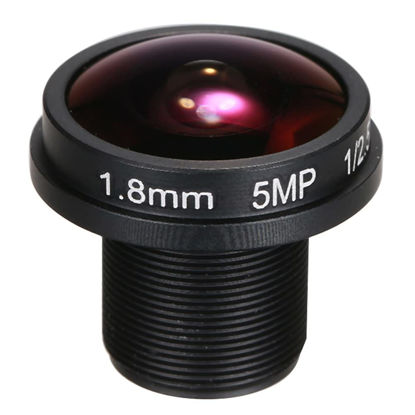 Picture of SIMBAE HD 5MP Lens 1.8mm Fisheye Lens HD 5.0 Pixel IR M12 Mount 1/2.5" F2.0 for CCTV IP Camera 180 Degree Wide Viewing Angle Panoramic CCTV Camera Lens