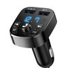 Picture of Bluetooth MP3 with FM Transmitter Adapter,Wireless Music Radio Receiver Car Charger | Play Music + Handsfree Call + Charger | 2 USB Ports,Support TF Card/U-Disk(with Ambient Light & USB C Converter)