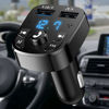 Picture of Bluetooth MP3 with FM Transmitter Adapter,Wireless Music Radio Receiver Car Charger | Play Music + Handsfree Call + Charger | 2 USB Ports,Support TF Card/U-Disk(with Ambient Light & USB C Converter)