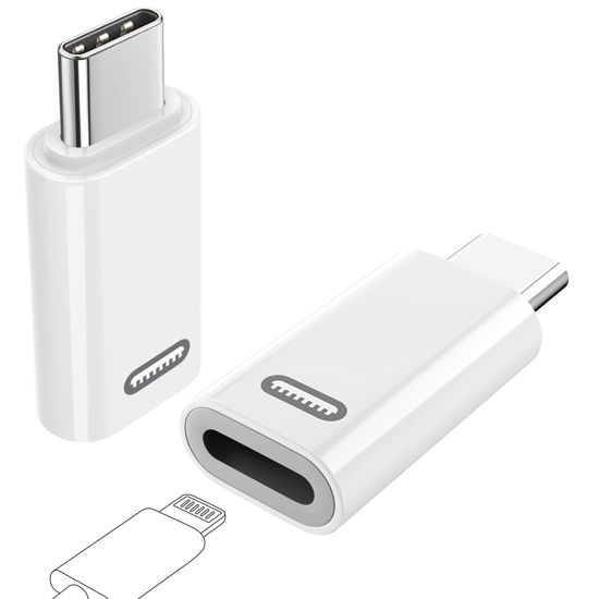 Picture of TiMOVO Lightning Female to USB C Male Adapter, [2 Pack] Lightning to USB C Adapter Converter with 35W Fast PD Charger & Data Transfe for iPhone 15/15 Pro/15 Pro Max/15 Plus, iPad Pro/Air USB-C Adapter