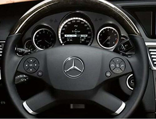 Picture of Fits MERCEDES STEERING BUTTON Repair Decals Overlay Matte Black Peeling Flaking V2