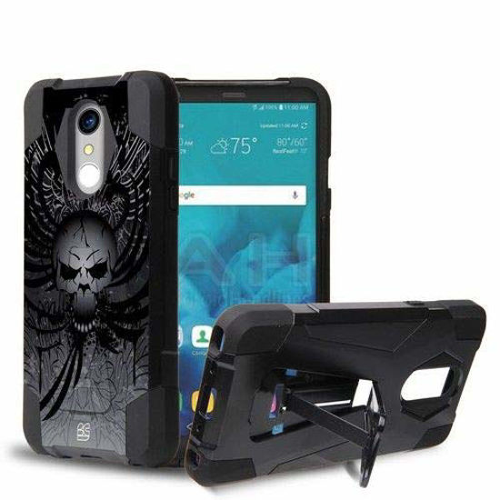 Picture of GoldenBeetle Rugged [Dual Layered] Case [Anti-Shock] Cover w/Kickstand [Shockproof] Armor Compatible with LG Stylo 4 (Q710) - Winged Skull