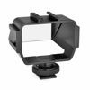 Picture of ERYUE mirrorless Camera vlog Mirror, Universal Camera Selfie Vlog Flip Up Mirror Screen with 3 Cold Shoe Mounts for Installing Microphone Mini LED Light Compatible with A6000/A6300/A6500/A72 Seri