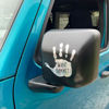 Picture of Hand Print "Wave Dammit!" Decal, Size 4.3 x 4.45 inches, Color Options Available