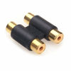 Picture of NANYI RCA Female to RCA Female Interconnect Coupler Adapter, with Gold Plated Housing for Mixer Amplifiers Cable Link (2rca F-F-1pack)