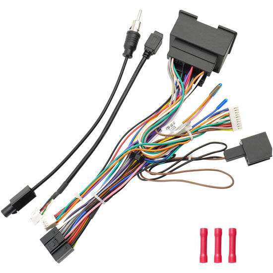 Picture of Jayubien 44Pin Radio Wiring Harness Kit Replacement for Chevrolet Malibu Trax Cruze Aveo Orlando, 16Pin ISO Android Stereo Connector with Facotry USB Adapter Antenna Cable