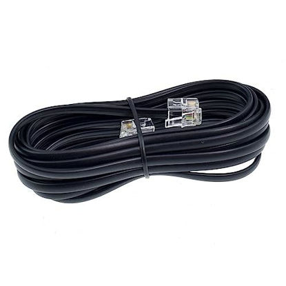 Picture of Conext Link 7 FT feet RJ11 6P6C Modular Telephone Extension Cable Phone Cord Line Wire (Black) （33227）