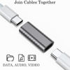 Picture of AuviPal 240W USB C Coupler (2 Pack), USB Type C Female to Female Adapter Extender Support up to 40Gbps Data Transfer, 240W Power Delivery and 8K@60Hz Video Pass Through