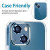 Picture of Hsefo Compatible with iPhone 13 Mini and 13 Camera Lens Protector, Anti-Scratch 9H Tempered Glass Metal Camera Screen Protector Shockproof Cover Film Ring -2 Pcs Blue