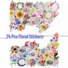 Picture of Mr. Pen- Floral Stickers Laptop, 74 pcs, Stickers for Water Bottles, Flower Stickers, Cute Stickers, Stickers for Teens, Stickers Aesthetic, Laptop Stickers, Waterproof Stickers