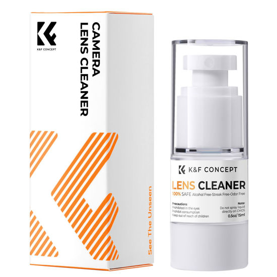 Picture of K&F Concept Spray and Microfiber Lens Cleaner Care Kit, Non-Flammable Camera Lens Cleaner and Digital Sensor Cleaning Solution,for Coated Lenses, Binoculars, Scopes, Cameras, and Glasses