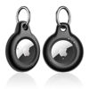 Picture of SUPFINE Waterproof Airtag Holder,2 Pack Air tag Keychain,Hard PC+TPU Full Body Protective Case with Loop Key Ring for Apple Tags,IPX8 Cover for Wallet,Luggage,Cat,Dog,Pets,for Item Finder(Black)