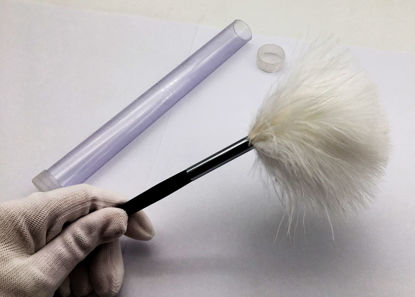 Picture of Latent Fingerprint Development and Lifting, White Feather Duster Forensic Brushes, Excellent Use with All Non-Magnetic Fingerprint Powders