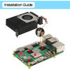 Picture of Geekworm Active Cooler for Raspberry Pi 5 H505, Aluminum Heatsink with Blower PWM Fan