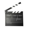 Picture of Ronyme Movie Film Clap Board Clapper Board Film Slate Slateboard Accessaries for Video Photography Film Home Decoration Photo Prop, Black English