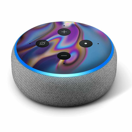 Picture of Opalescent Resin Marble Oil Slick - Vinyl Decal Skin Compatible with Amazon Echo Dot 3rd Generation Alexa - Decorations for Your Smart Home Speakers, Great Gift for mom, dad, Birthday, Kids