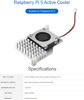 Picture of Active Cooler for Raspberry Pi 5, Active Cooling Fan Aluminium Heatsink with Thermal Pads for Raspberry Pi 5 4GB/8GB