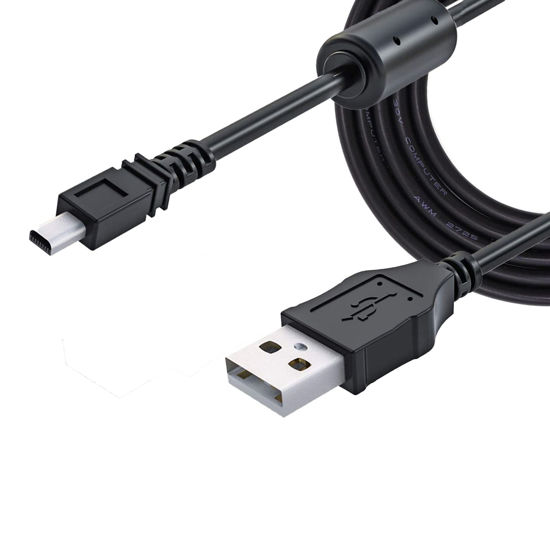 Picture of Aiivioll Replaceable USB Data Sync 8-pin Camera Cable Compatible with Sony Digital Camera Cybershot Cyber-Shot DSCH300 DSCW800 DSCW830 DSC-W370 (1.5m)