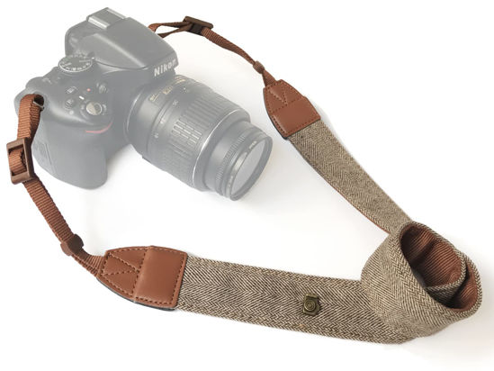 Picture of Alled Camera Strap Neck, Adjustable Vintage Soft Camera Straps Shoulder Belt for Women/Men,Camera Strap for Nikon/Canon/Sony/Olympus/Samsung/Pentax ETC DSLR/SLR