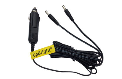 Picture of UpBright Car 2 Output DC Adapter Replacement for RCA DRC9973 DRC69705E22 DRC69705 DRC 69707 7" DRC628 DRC630N DRC6379T Dual Screen Mobile DVD Movie System Player Power Supply Cord Battery Charger PSU