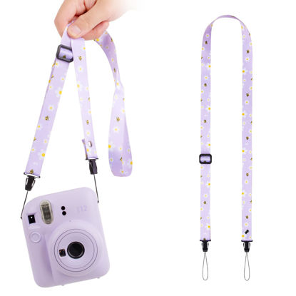 Picture of VOVMOEYA Camera Strap Kids,Camera Lanyard Neck Strap Kids,iPad Strap for Kids,Children Camera Strap for Fujifilm mini Camera Kodak Smile + Smile plus(Purple)