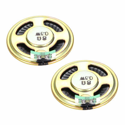 Picture of uxcell 0.5 W 8 Ohm DIY Speaker 40mm Round-Shape Replacement Loudspeaker 2pcs