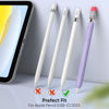 Picture of Fintie Silicone Sleeve for Apple Pencil (USB-C), Light Pen Skin Case Cover Soft Protective Anti-Slip Pencil Grip Holder, Supports Magnetic Attachment, Lilac Purple