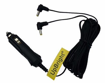 Picture of UpBright New Car DC Adapter Y Cable 2 Output Compatible with Sylvania Sdvd8730 Sdvd8732 Sdvd8706 Sdvd8706b Sdvd8727 Sdvd8791 Sdvd8735 Sdvd8737 SDVD7751 7" Dual Screen Portable DVD Player 9-12V Power