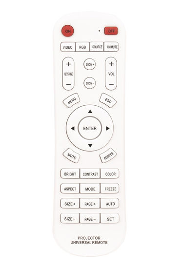 Picture of Universal Projector Remote Controllor, Replacement Compatible with Almost All Epson/Optoma/Samsung/Panasonic/Viewsonic/Infocus/Benq/Sanyo/NEC/Toshiba/Sony/Hitachi/Ricon/Mitsubishi/Sharp Projectors